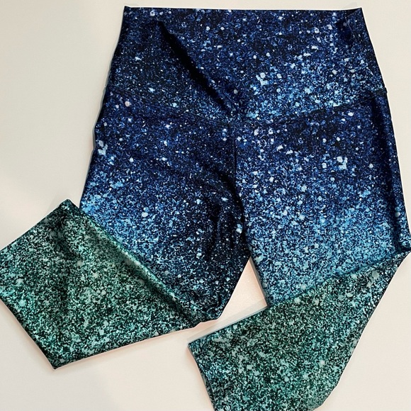 💙 Ocean Drive Ellie Blue Performance Yoga Capri - Picture 3 of 5